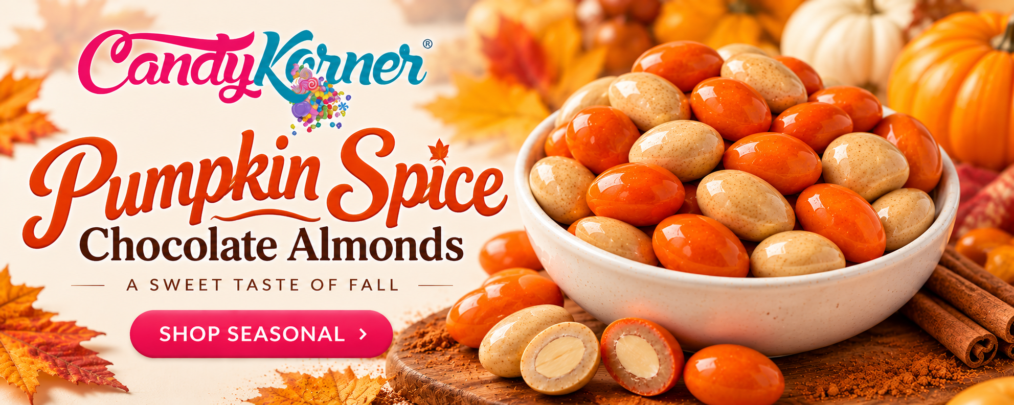 Shop Pumpkin Spice Chocolate Almonds